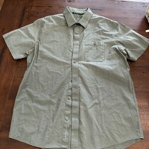 Travis Mathew Olive Button Down Shirt